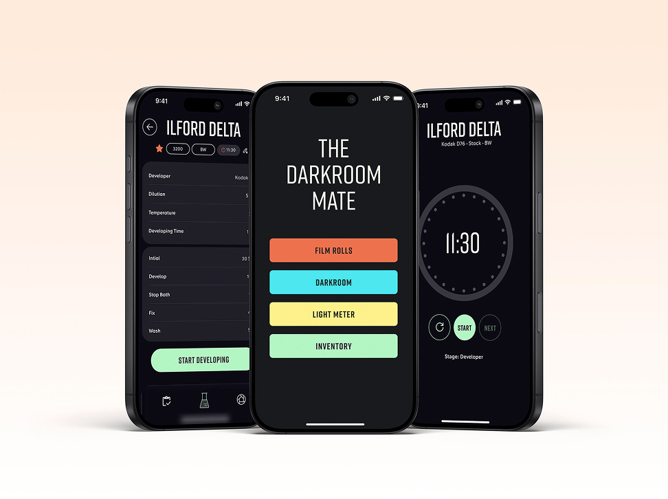 AI-assisted product build shown across two mobile screens
